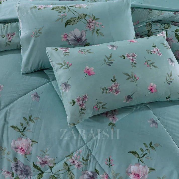 Luxurious 6 Pcs Cotton Salonica Printed Razai Set