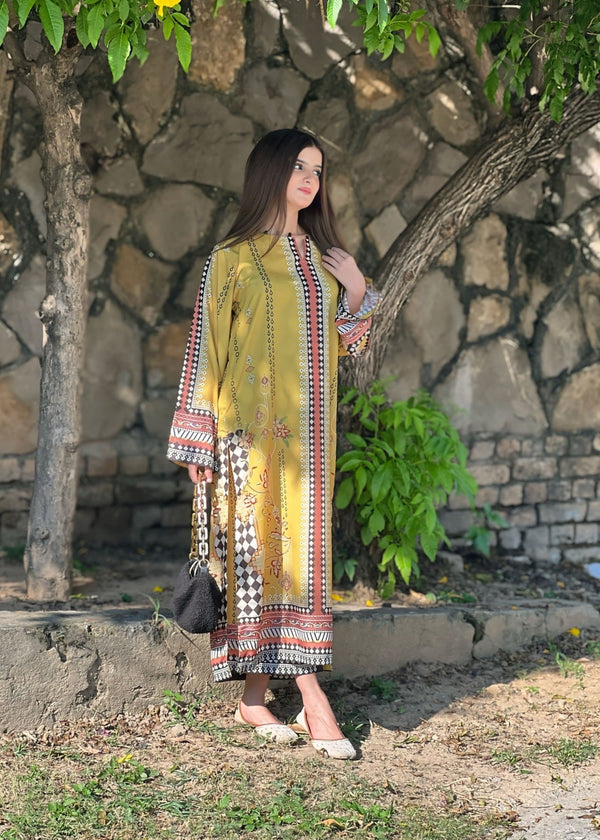 Digital Printed 2Pc Dress