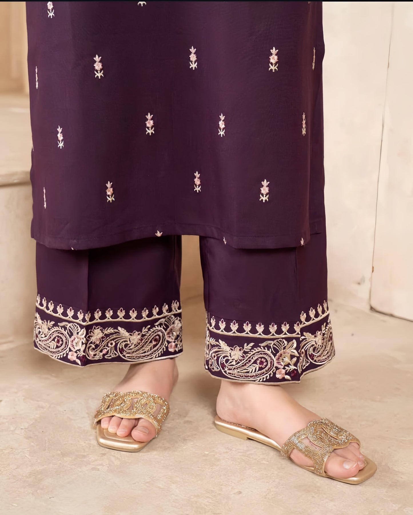 Royal Amethyst – Embroidered 2Pc Dress