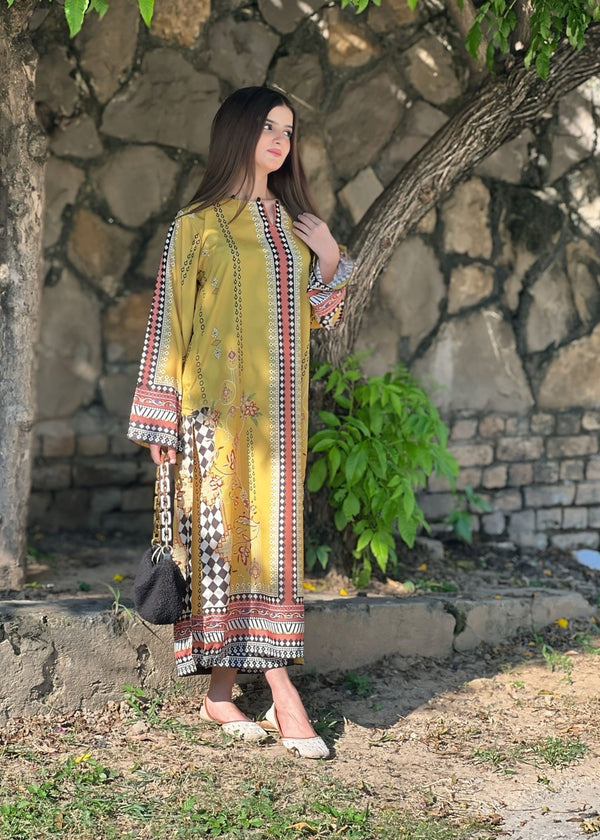 Digital Printed 2Pc Dress